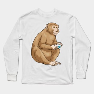 Monkey Gamer Controller Long Sleeve T-Shirt